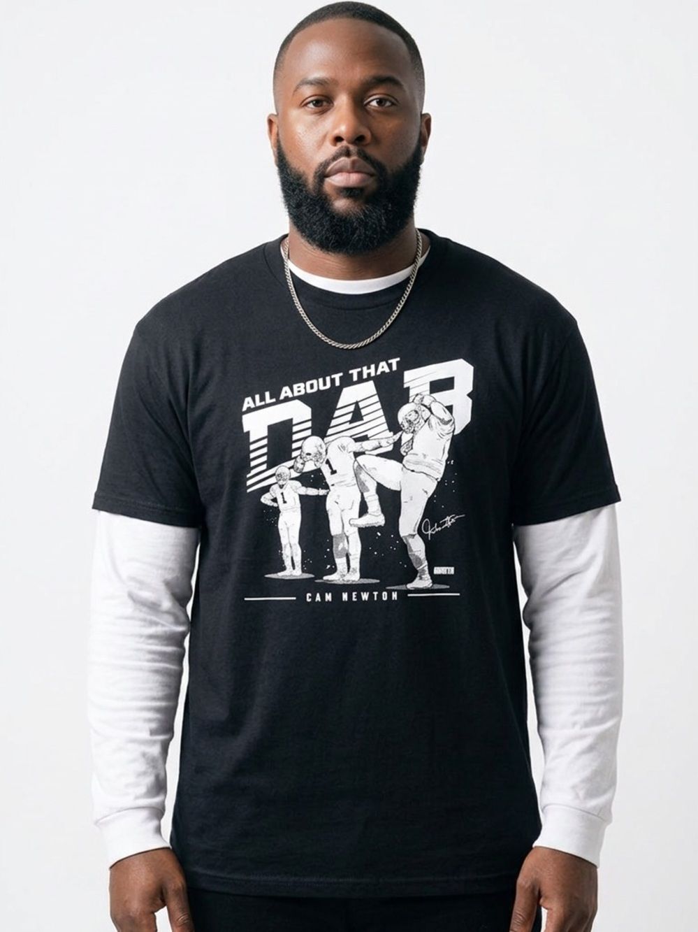 CAM NEWTON All About That Dab Tee Shirt X-Large